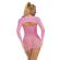 Subblime - 952471 Pink Fishnet Bodystocking One Size