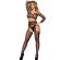 Subblime - 952020 Sexy Fishnet Crotchless Bodystocking With Long Sleeve Black One Size