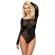 Subblime - 952051 Fishnet Bodystocking With Long Sleeves and Bare Shoulders Black One Size