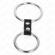 Kink - Double Metal Penis Ring 3.7 CM to 5 CM Connected By Leather Strap Model 2