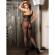 Subblime - 952037 One Shoulder Fishnet Bodystocking With Diamonds Black One Size