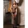 Subblime - 952037 One Shoulder Fishnet Bodystocking With Diamonds Black One Size