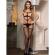 Subblime - 952044 Fishnet Bodystocking With Open Cup and Black Straps One Size