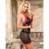 Subblime - 952068 Short Fishnet Dress With Black and Red Stitching One Size