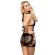 Subblime - 952075 Short Fishnet Dress With Back Back and Heart Detail Black One Size