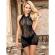 Subblime - 952075 Short Fishnet Dress With Back Back and Heart Detail Black One Size