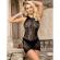 Subblime - 952075 Short Fishnet Dress With Back Back and Heart Detail Black One Size