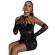 Subblime - 952235 Fishnet Bodystocking With Rhinestones and Black Gloves One Size