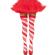 Leg Avenue - Candy Cane Striped Thigh Highs One Size