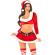 Leg Avenue - Christmas Sexy Costume Crop Top + Skirt+ Belt + Hat RED/WHITE Size S