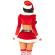 Leg Avenue - Christmas Sexy Costume Crop Top + Skirt+ Belt + Hat RED/WHITE Size S