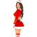 Leg Avenue - Christmas Sexy Costume Crop Top + Skirt+ Belt + Hat RED/WHITE Size S