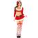 Leg Avenue - Christmas Sexy Costume Crop Top + Skirt+ Belt + Hat RED/WHITE Size S