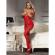 Subblime - 951825 Fishnet Crotchless Bodystocking With Red Roses Pattern One Size