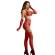 Subblime - 952181 Fishnet Bodystocking With Gloves and Diamonds Red One Size