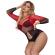 Subblime - 952259 Red and Black Gradient Long Sleeve Elastic Fishnet Bodystocking One Size