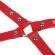 Subblime - 953706 Handcuffs With Bondage Belt Red One Size