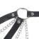 Subblime - 953713 Punk Bondage Belt Metal Buckle Black One Size