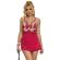 Subblime - 954123 Babydoll With Red Floral Design S/M