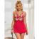 Subblime - 954123 Babydoll With Red Floral Design S/M