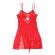 Subblime - 954208 Lace Babydoll With Adjustable Straps Red S/M