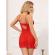 Subblime - 954208 Lace Babydoll With Adjustable Straps Red S/M