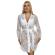 Subblime - 954376 Long Sleeve Nightgown With Floral Design White L/XL