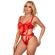 Subblime - 954468 Sexy Openwork Body With Bow Red