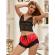 Subblime - 953959 Casual Silk Nightgown + Lace Pants BLACK/RED S/M