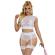 Subblime - 954031 Bra + Panties With Garter Belt White S/M