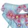 Subblime - 954109 Bra + Panties With Garter Belt Floral Design Blue S/M