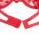 Subblime - 954321 Heart Print Bra + Thong + Garter Belt Red S/M