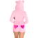 Leg Avenue - Teddy Bear Velvet Bodysuit Pink S