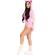 Leg Avenue - Teddy Bear Velvet Bodysuit Pink S