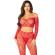 Leg Avenue - Crop Top + Stockings Red One Size