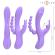 Intense - Miko Triple Vibrator Rabbit & Stimulator & Anal 7 Vibrations Purple