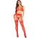 Leg Avenue - Bra + Thong + Stockings  Red One Size