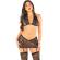 Leg Avenue - Bra Top + Skirt + Stockings With Diamonds Black One Size