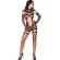 Livco Corsetti Fashion - Sakura Cf 90357 Jumpsuit + Long Gloves + Garter Belt Black S/M