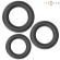 Intense - Hugh 3 Basic Silicone Penis Rings Black