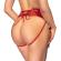 Chilirose - Cr 4841 Crotchless Panty Red S/M