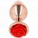 Kink - Pink Gold Anal Plug With Red Rose M