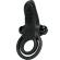 Pretty Love - Double Vibrating Ring + Clitoris Stimulator 10 Vibrations Black