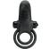 Pretty Love - Double Vibrating Ring + Clitoris Stimulator 10 Vibrations Black