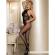 Subblime - 951801 Fishnet and Lace Crotchless Bodystocking With High Neck Black One Size