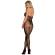 Subblime - 951801 Fishnet and Lace Crotchless Bodystocking With High Neck Black One Size