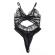 Subblime - 955212 Transparent Bodysuit With Black Hollow Lace S/M