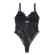 Subblime - 955618 Lace Bodysuit With Bottom Closure Black S/M