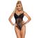 Subblime - 955625 Lace Bodysuit With Bottom Closure Black L/XL