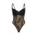 Subblime - 955625 Lace Bodysuit With Bottom Closure Black L/XL